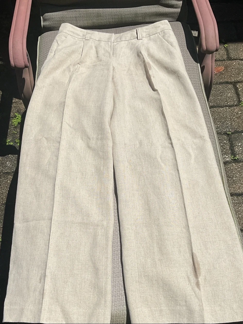 MICHAEL Michael Kors Women’s Tailored Linen Dress Pants in Light Cream